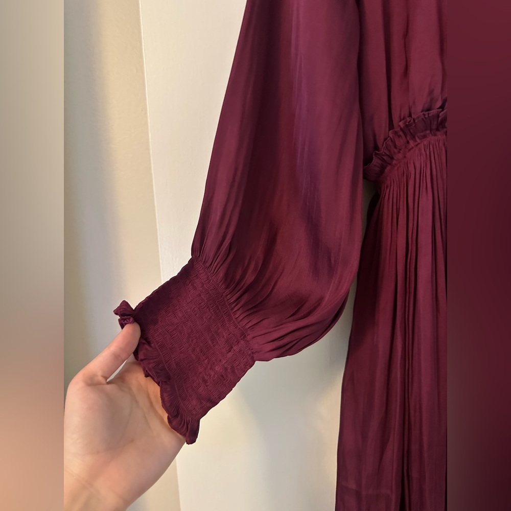 NWT Anna Khan & Sowears Plum Ruffle Maxi Dress Size Small - Picture 10 of 11